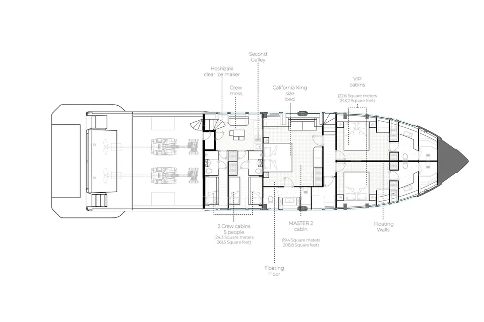 2026 Alpha Custom Yachts Squalo 100, layout 6