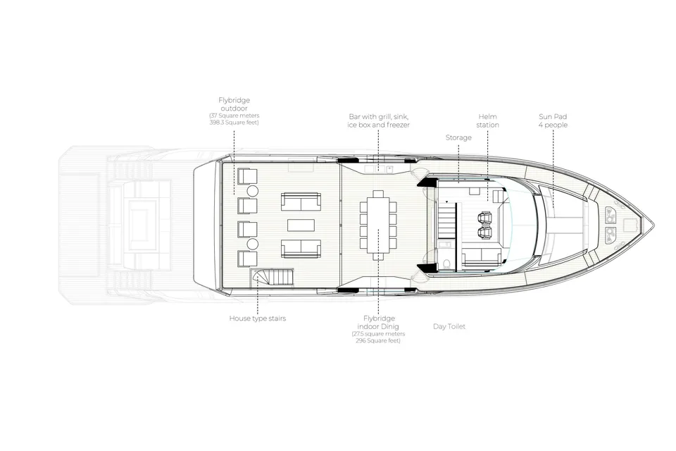 2026 Alpha Custom Yachts Squalo 100, layout 8