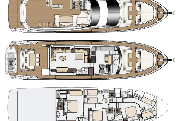 Ma Belle, 2022 Azimut Fly 78, layout 1