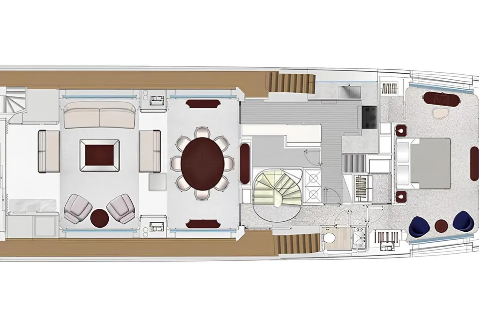 G, 2023 Azimut Grande 32M, layout 2