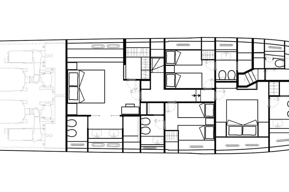 Nadinka, 2024 Sanlorenzo SL86, layout 3