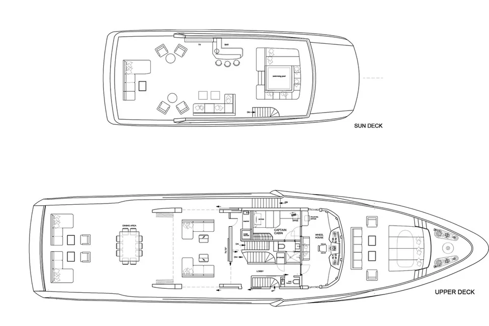 2028 Ocean King Ducale 140, layout 2