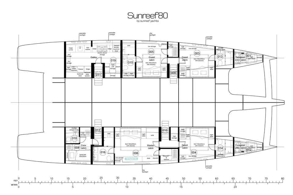Noctis, 2026 Sunreef Yachts Sunreef 80, layout 7