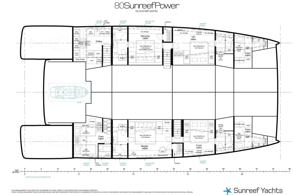 Asante, 2026 Sunreef Yachts 80 Sunreef Power, layout 1