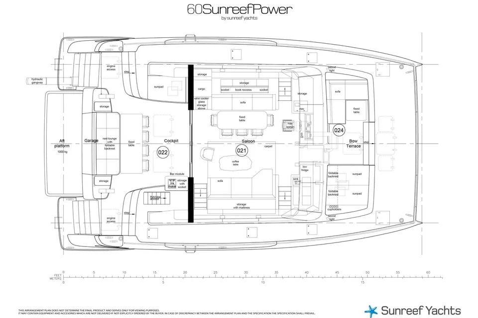 2026 Sunreef Yachts 60 Sunreef Power, layout 4