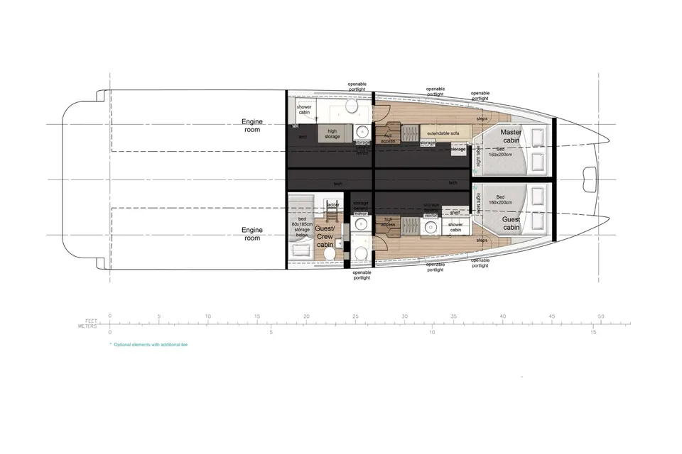 2025 Sunreef Yachts Ultima 55 Eco, layout 3