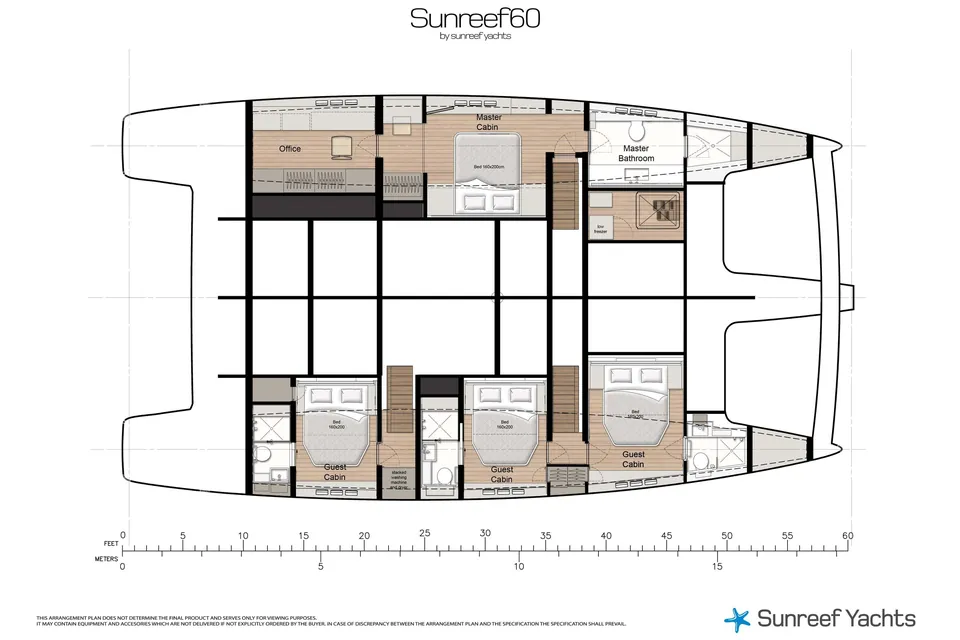 Oya, 2025 Sunreef Yachts Sunreef 60, layout 4