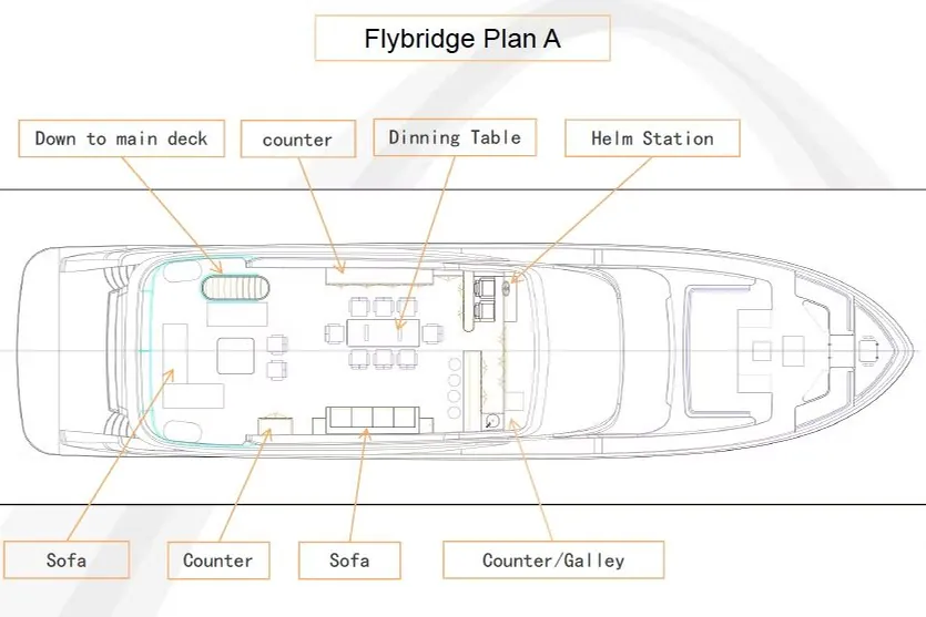 2027 Allegro Yachts Flybridge 98, layout 2