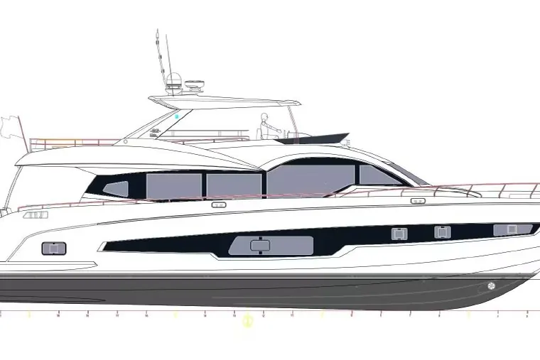 Allegro Flybridge 82 Model-X, 2027 Allegro Yachts Flybridge 82, layout 1