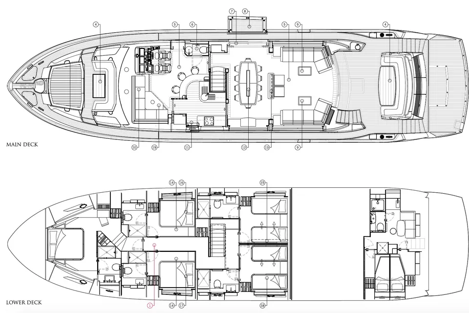 After 8 II, 2015 Sunseeker 86 Yacht, layout 1