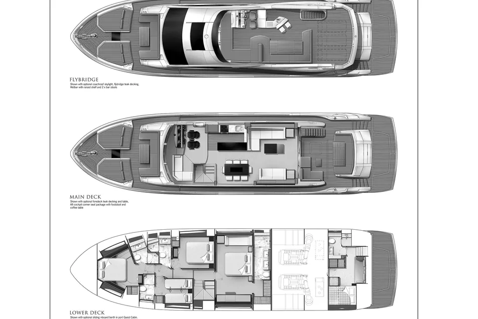 Y76, 2020 Sunseeker 76 Yacht, layout 1