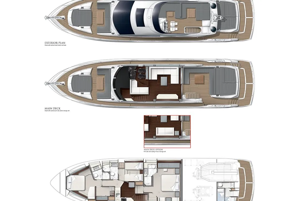 Rogue One, 2019 Sunseeker 74 Sport Yacht, layout 1