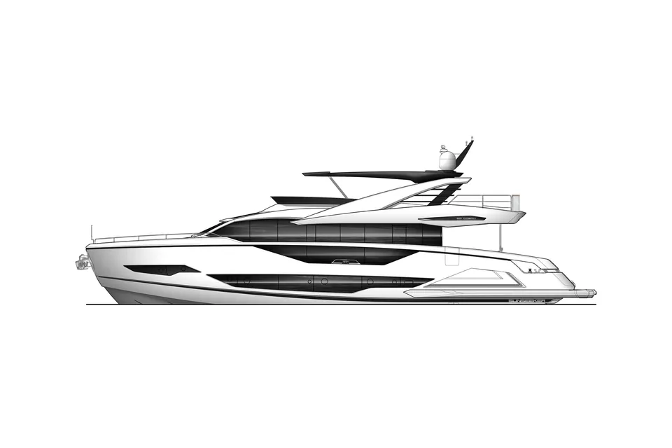 W of Jersey, 2023 Sunseeker 90 Ocean, layout 1