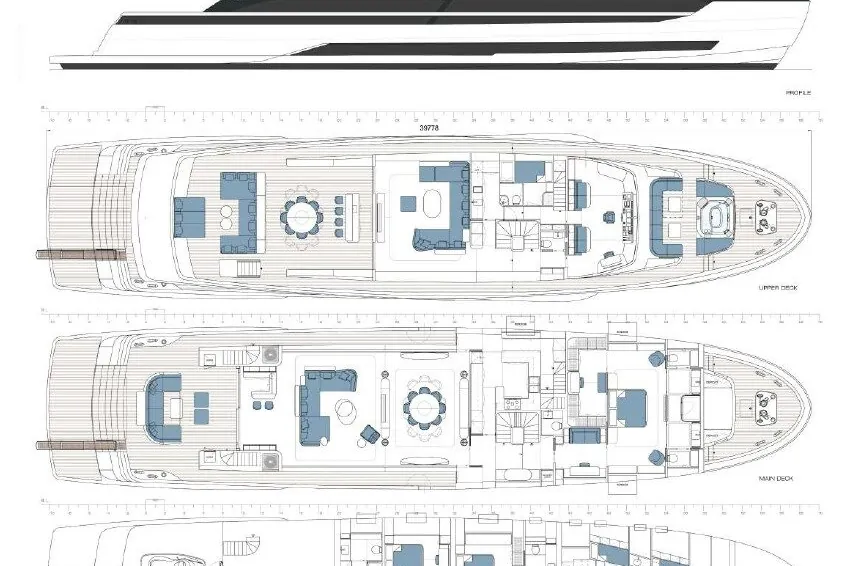 L.A.U.L, 2019 Extra Yachts X130 Triplex, layout 1