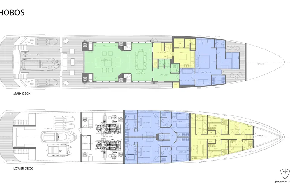 Phobos, 2028 Aegean Yacht Custom, layout 2