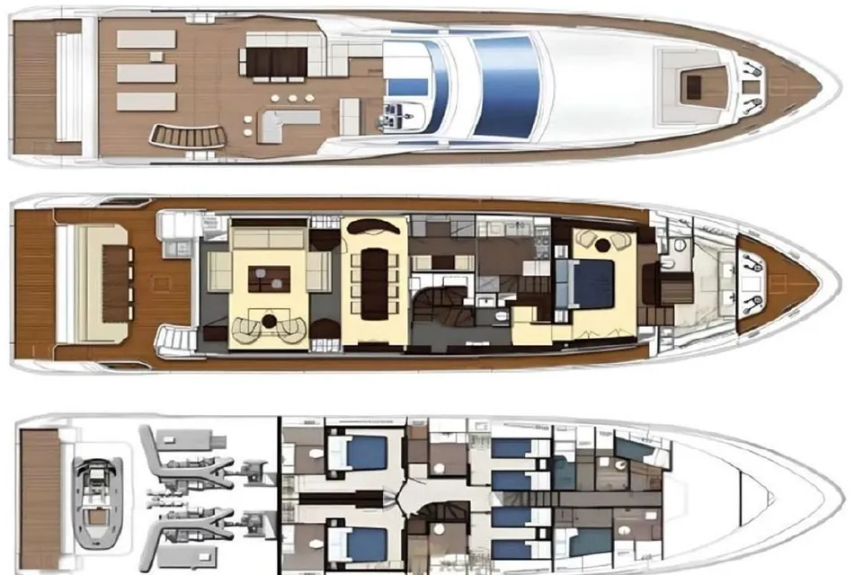 Silvia, 2018 Azimut Grande 30M, layout 1