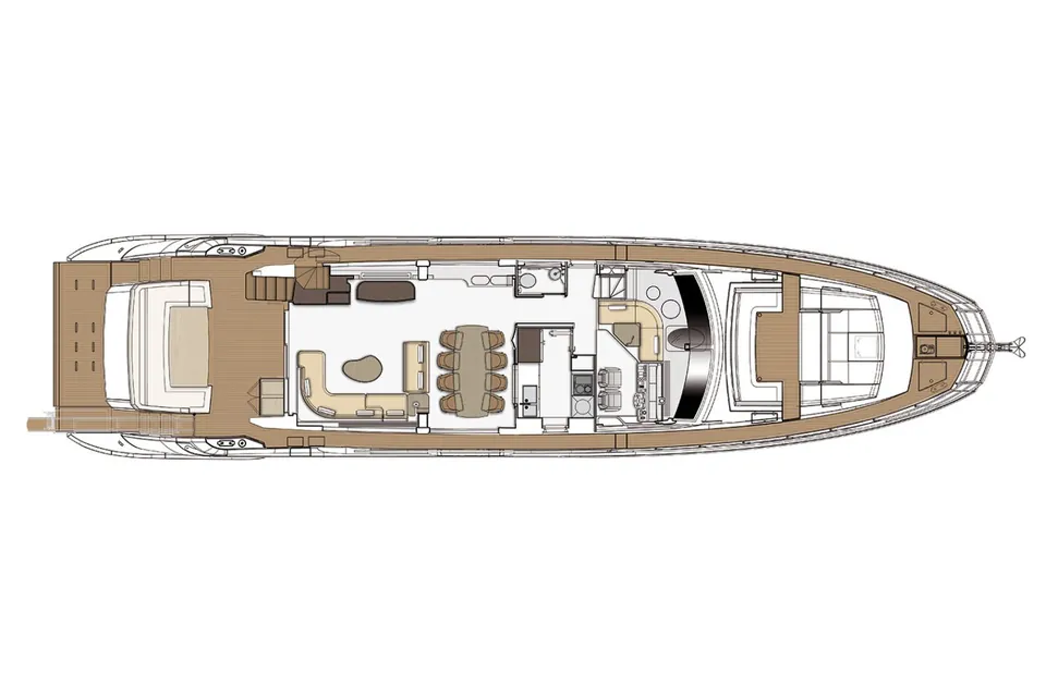 Azimut Grande 25 Metri, 2020 Azimut Grande 25M, layout 1