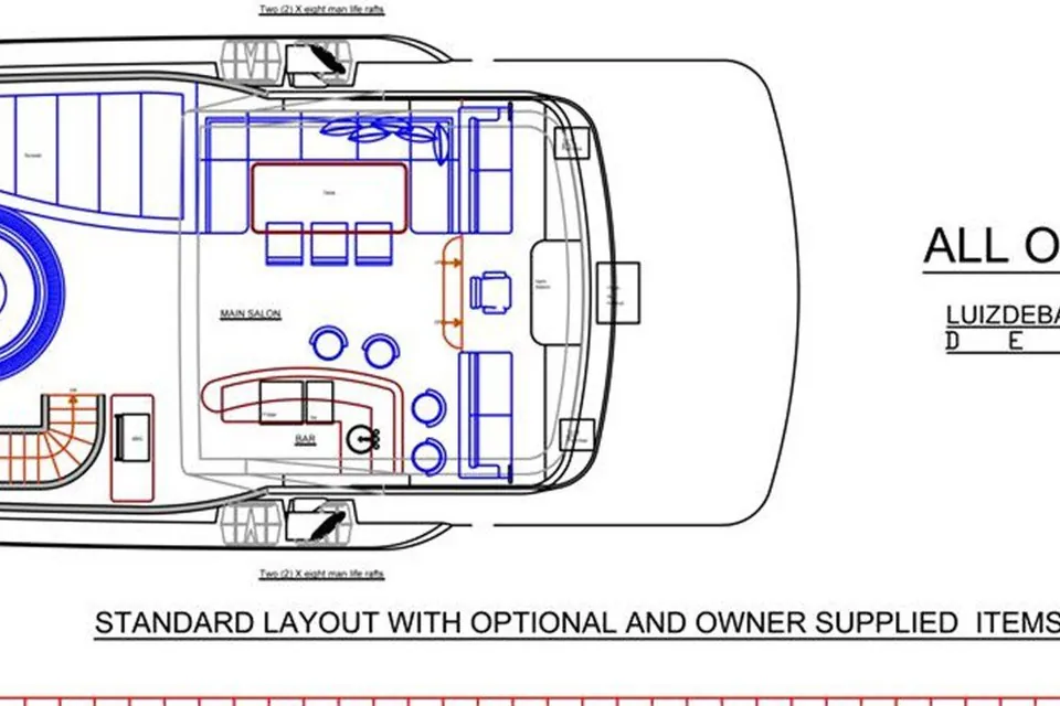 All Ocean Yachts 100' Fiberglass, 2026 All Ocean Yachts Tri- Deck Explorer Yacht, layout 2