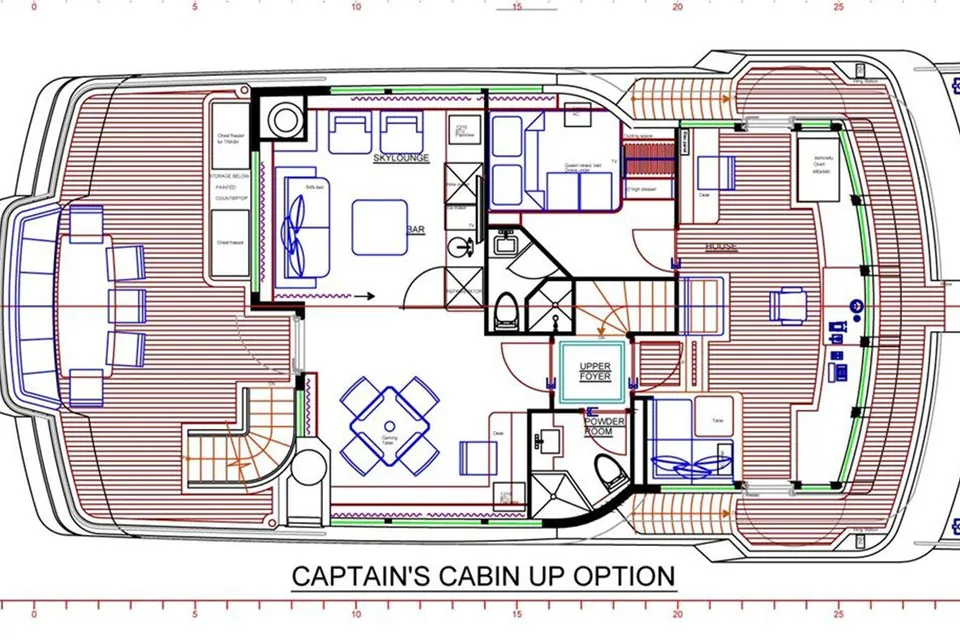 All Ocean Yachts 100' Fiberglass, 2026 All Ocean Yachts Tri- Deck Explorer Yacht, layout 5