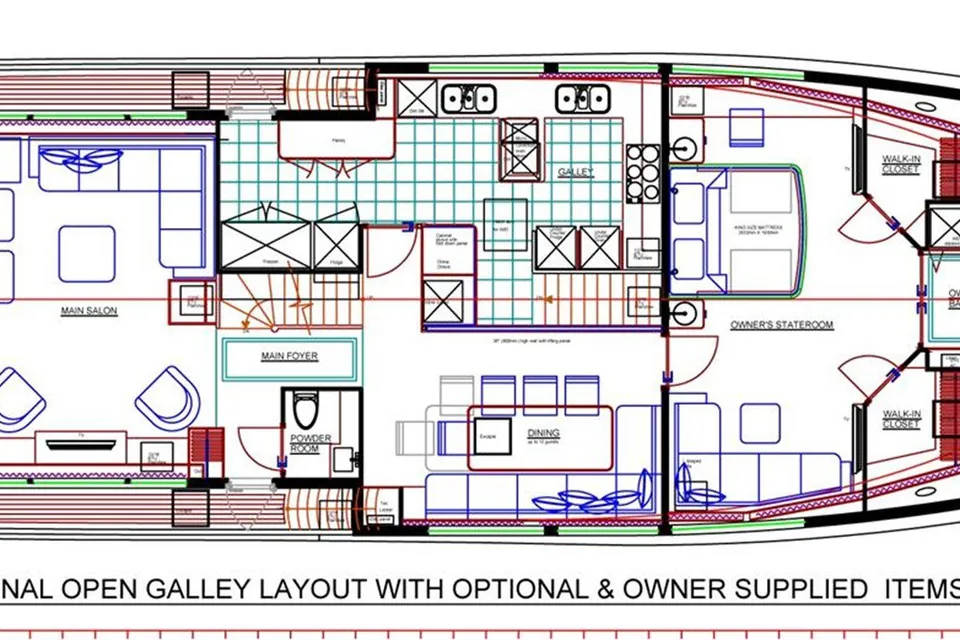 All Ocean Yachts 100' Fiberglass, 2026 All Ocean Yachts Tri- Deck Explorer Yacht, layout 7
