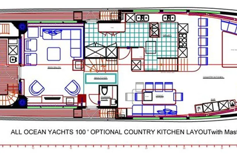 All Ocean Yachts 100' Fiberglass, 2026 All Ocean Yachts Tri- Deck Explorer Yacht, layout 8