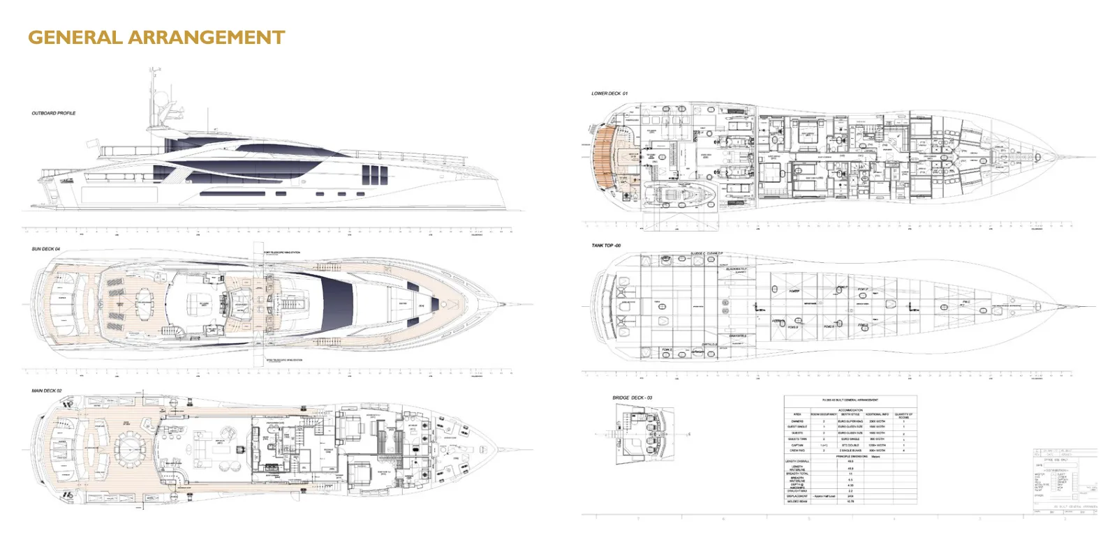 Khalilahのデッキプラン: Outboard Profile