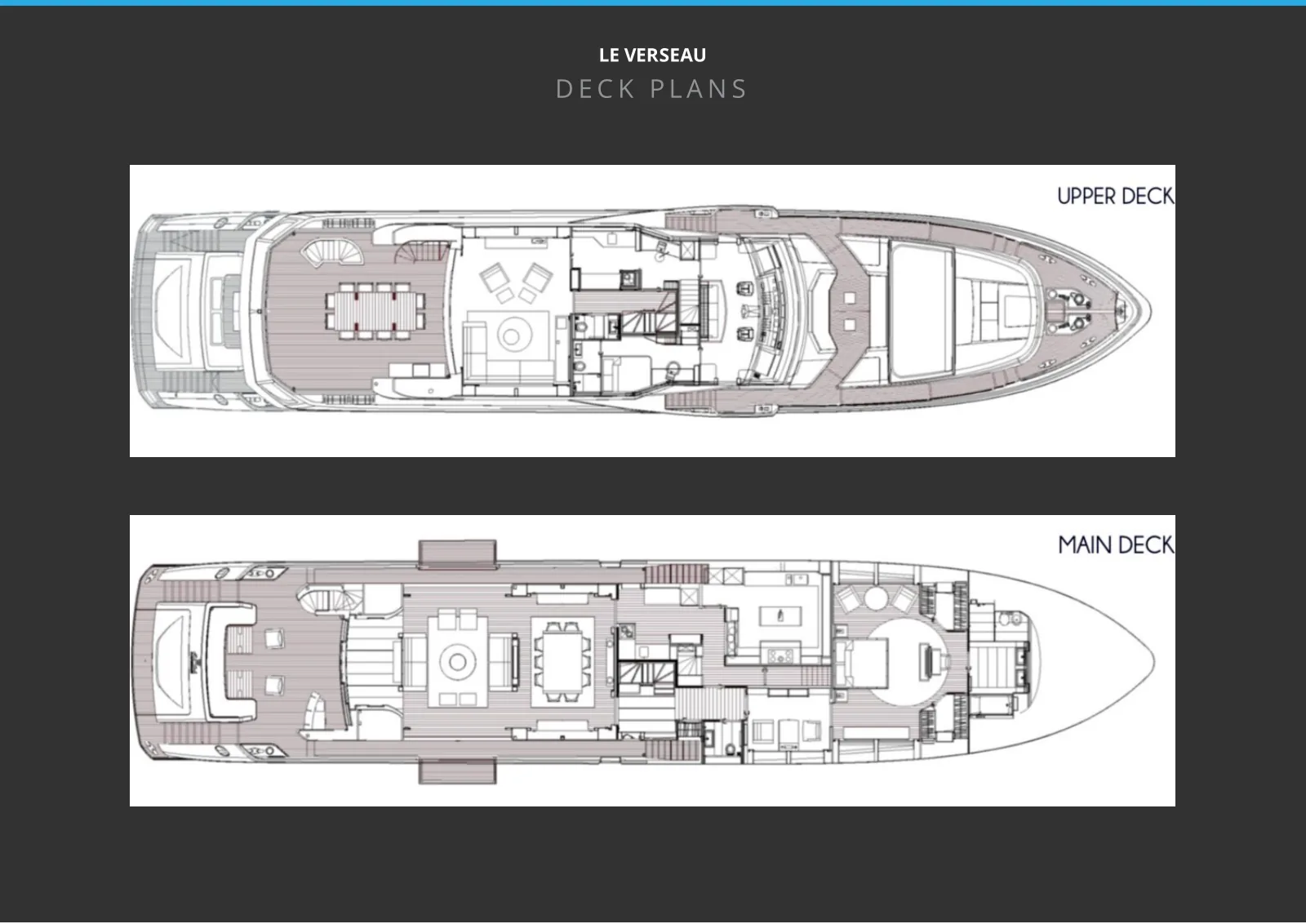 Plano de deck do Le Verseau: Upper Deck