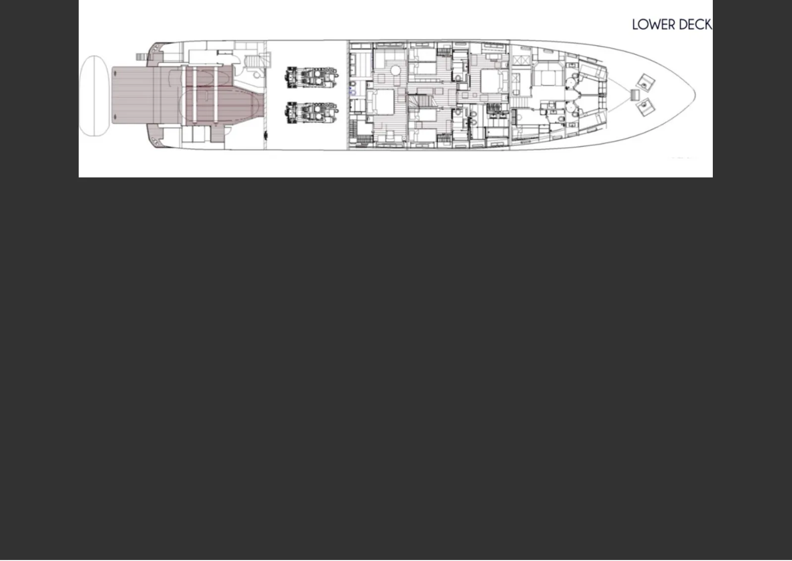 Plano de deck do Le Verseau: Lower Deck