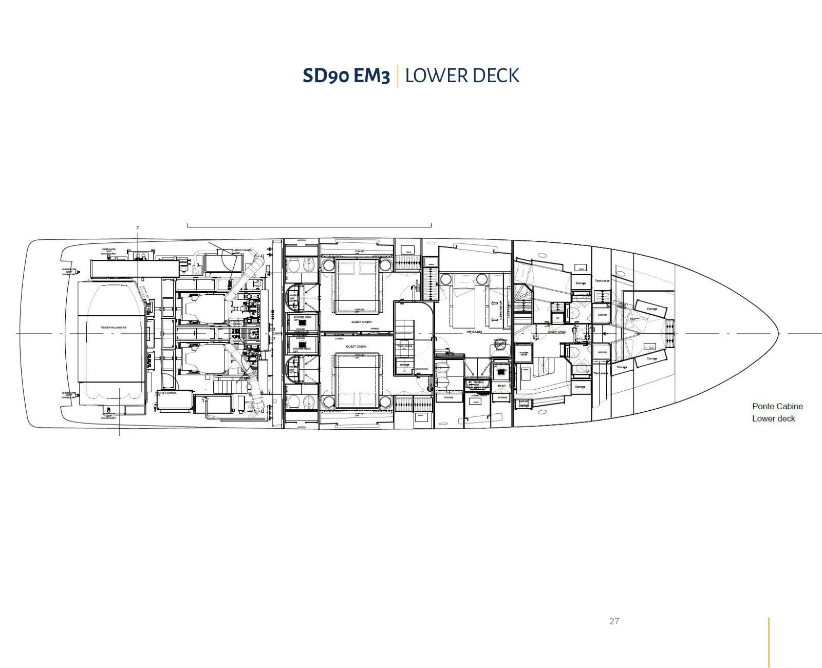 Piano di coperta di EM3: Lower Deck
