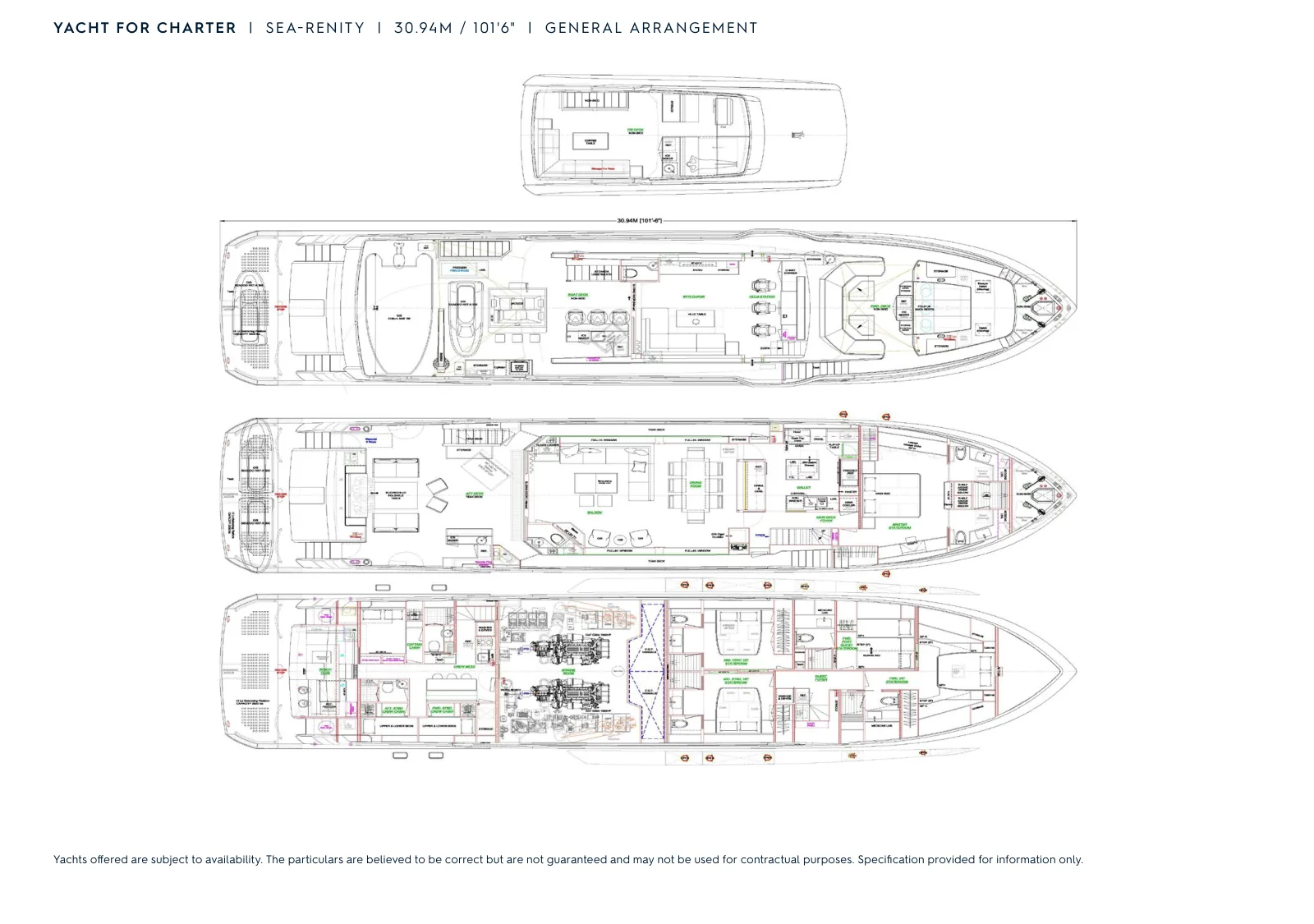 Deck plan of Sea-Renity: General Arrangement