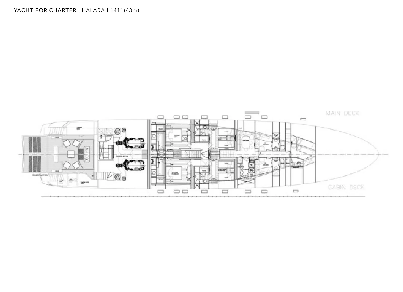 Plano de deck do Halara: Cabin Deck