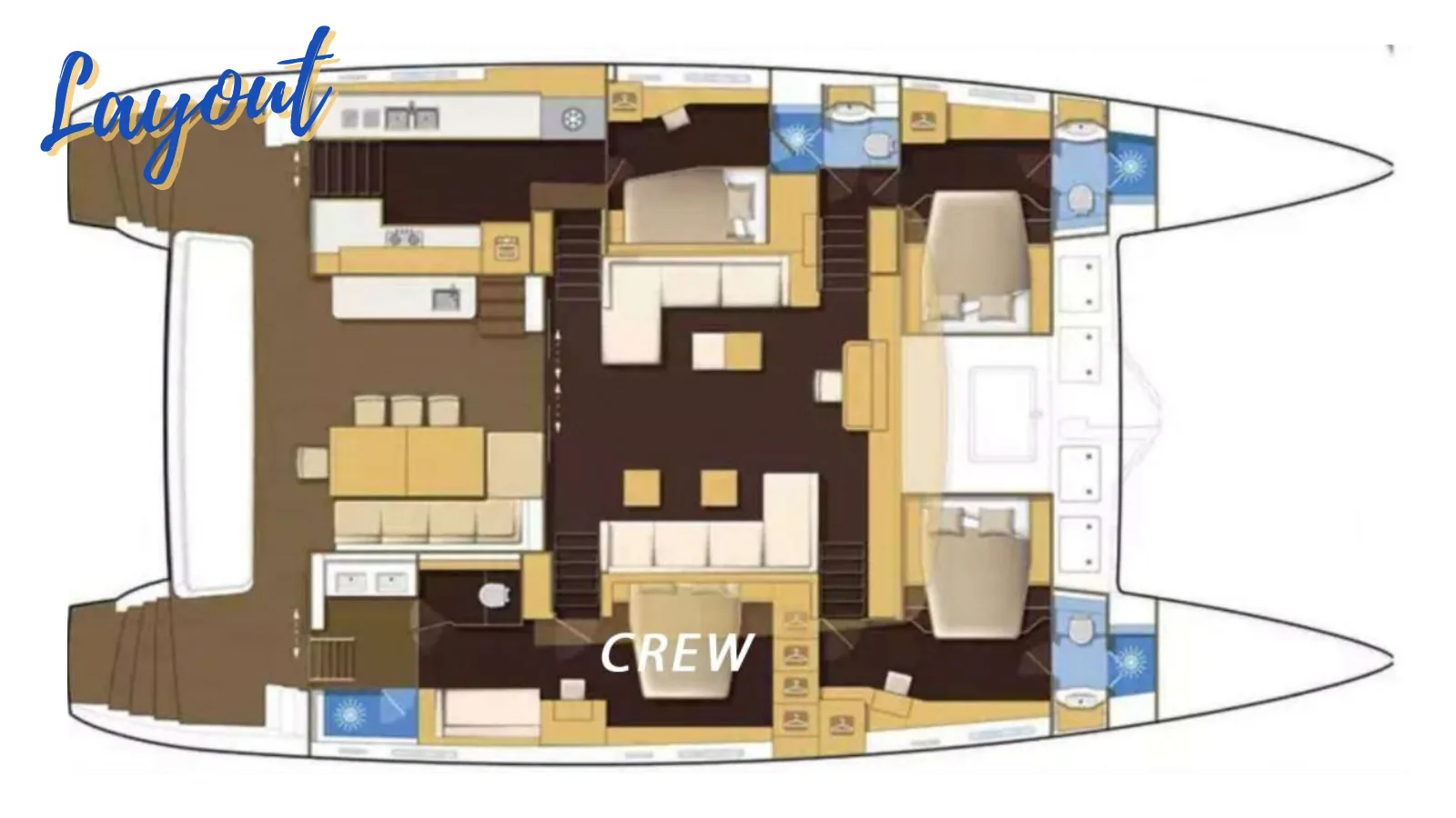 Deck plan of Valentina: Layout