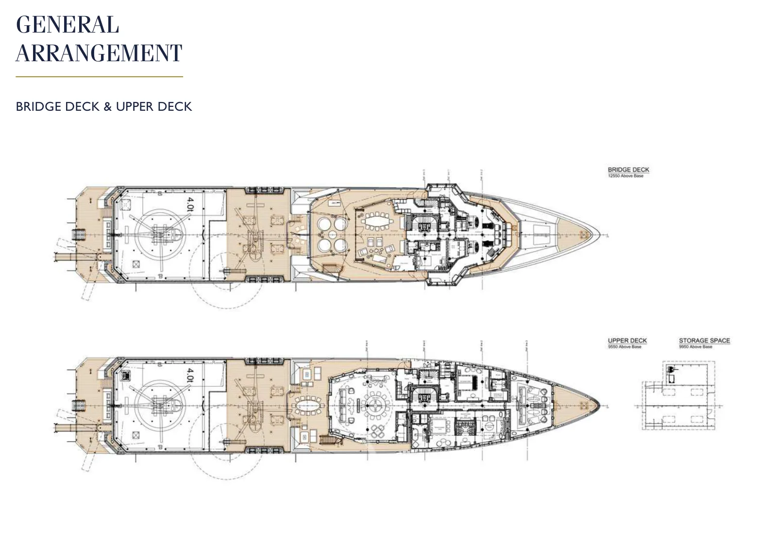 Plan de pont de La Datcha : Bridge Deck & Upper Deck