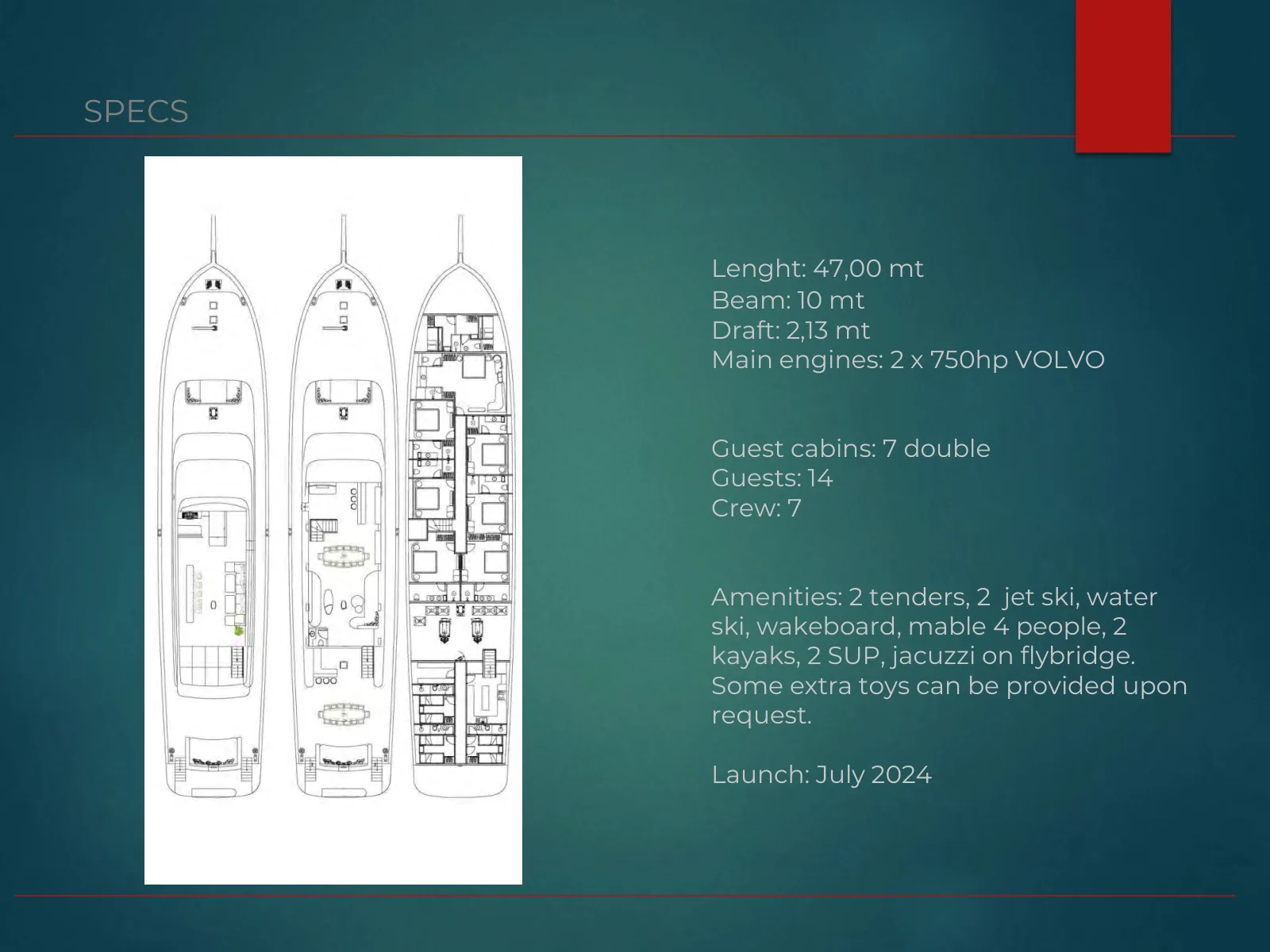 Deck plan of De Love