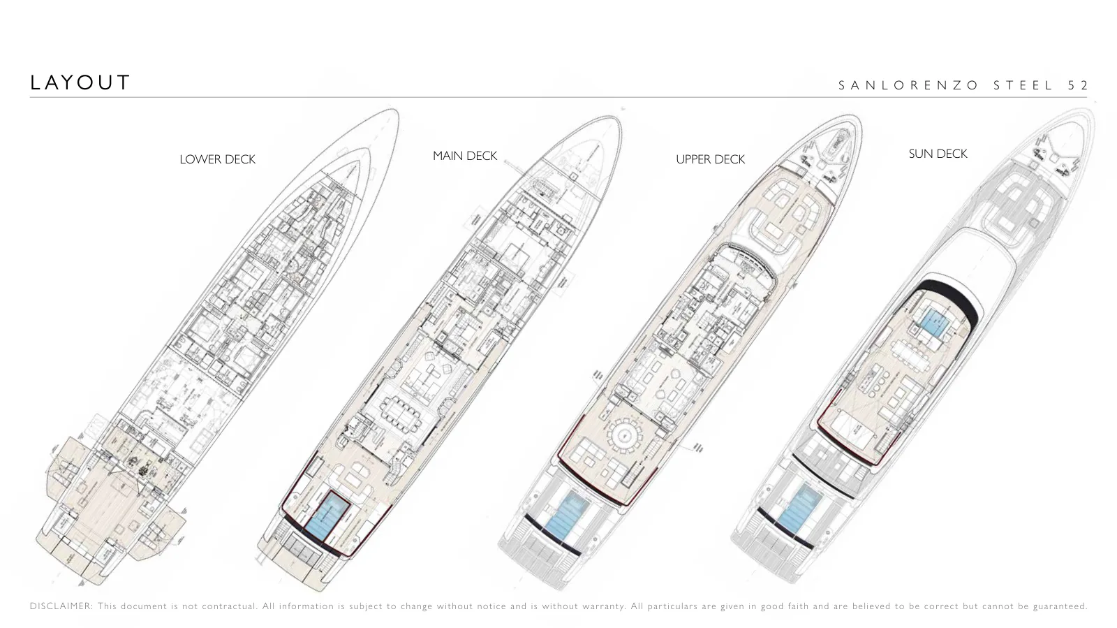 Plano de cubierta de Aily: Lower Deck