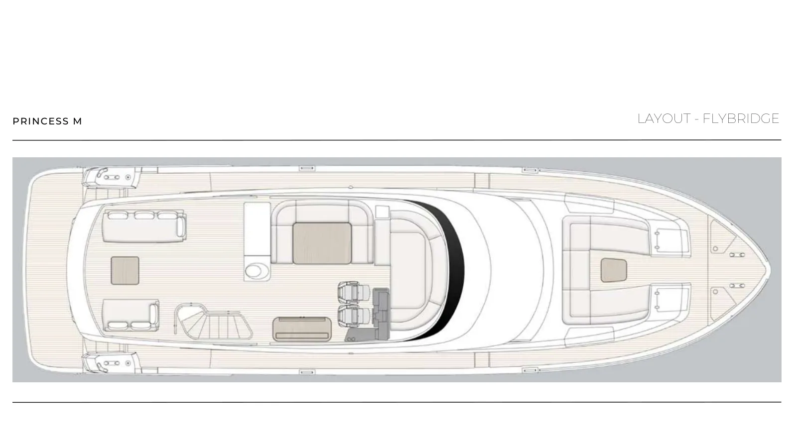 Plano de deck do Princess M: Flybridge