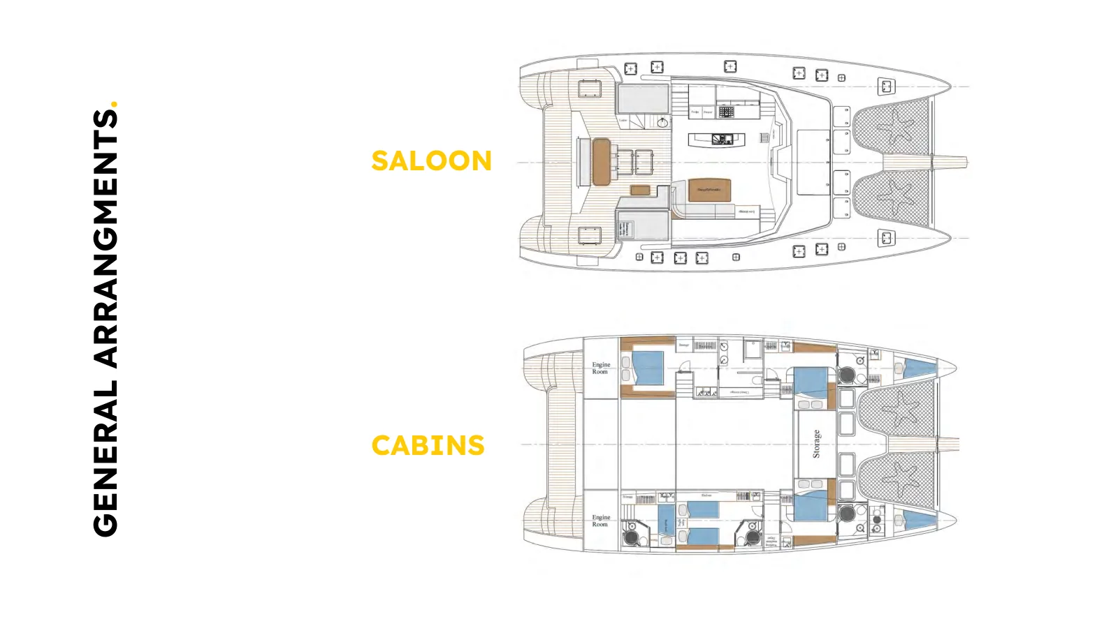 Deck plan of Feng: Saloon