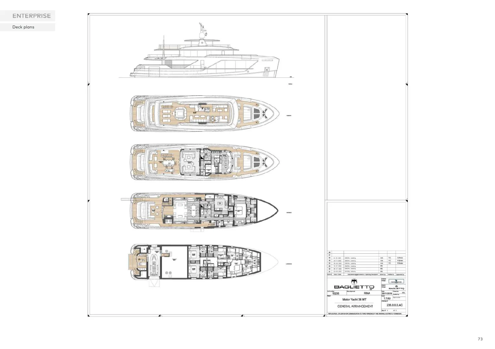 Piano di coperta di Enterprise: General arrangement