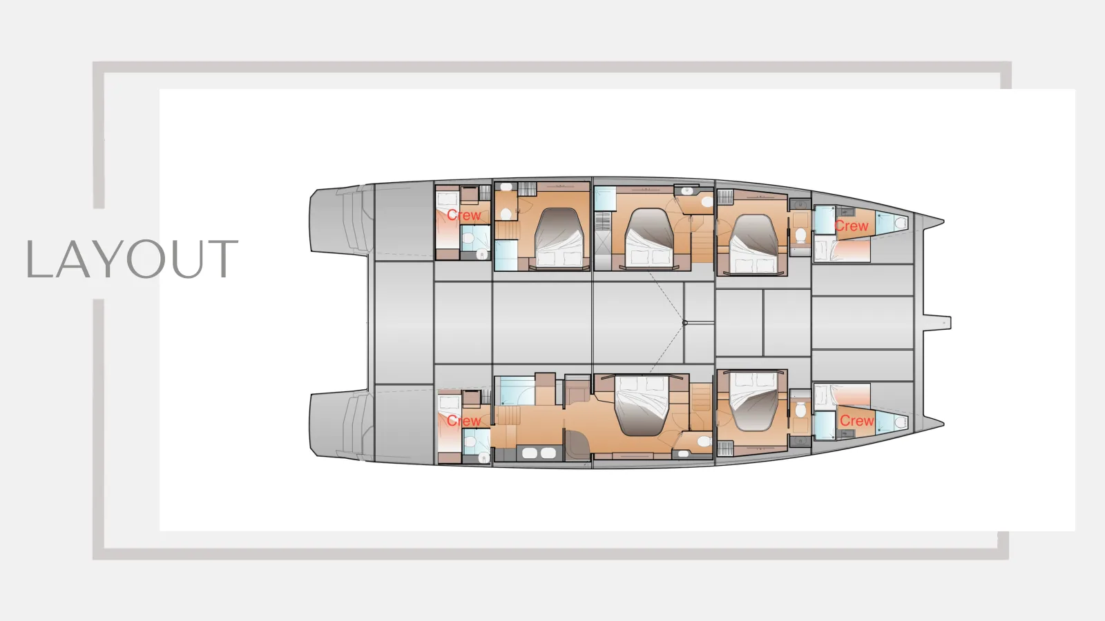 Deck plan of Elly II: Lower deck