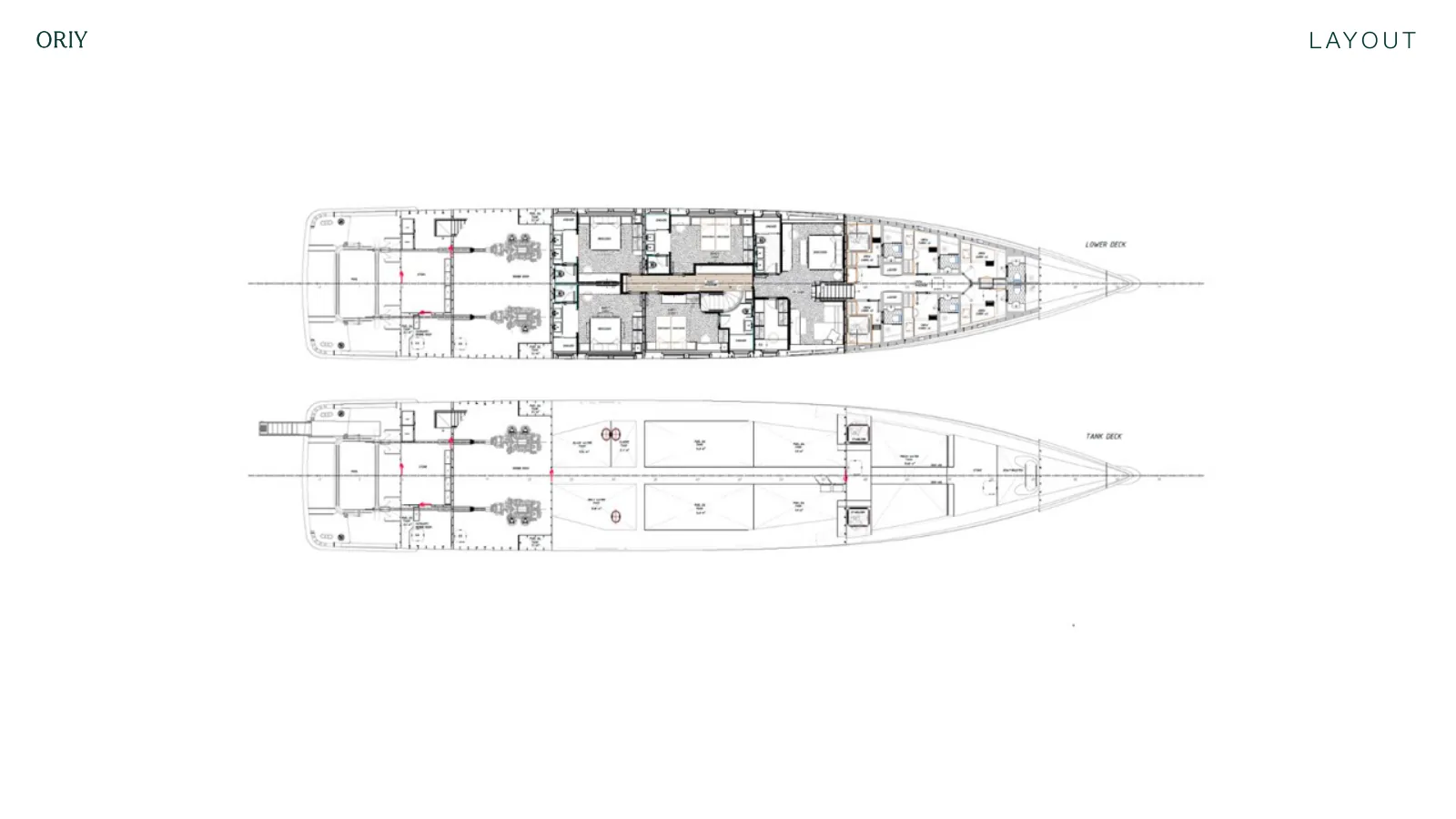 Plano de deck do Oriy: Lower Deck