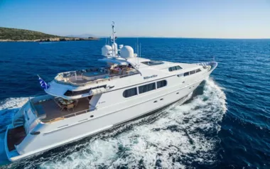 Milos at Sea by Codecasa – Private Motor Yacht Charter in Athens