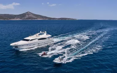 Estia Yi by Ferretti – Private Motor Yacht Charter in Athens